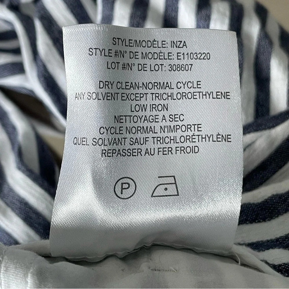 Theory Inza Striped Linen Blend Cropped Wide leg Pants 29040 - Picture 10 of 10